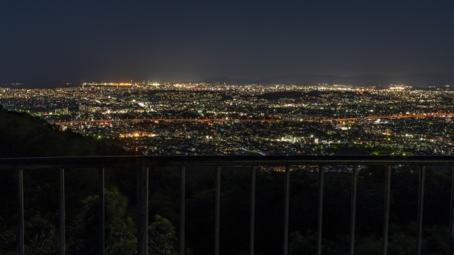 米ノ山展望台からの夜景