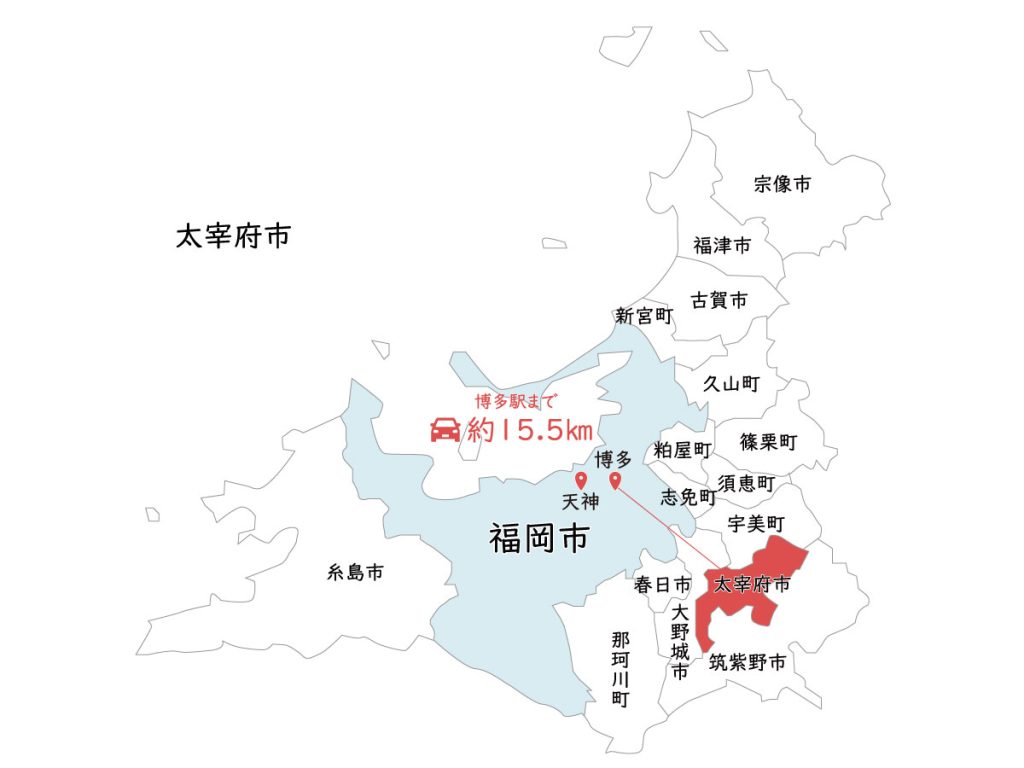 太宰府市の位置