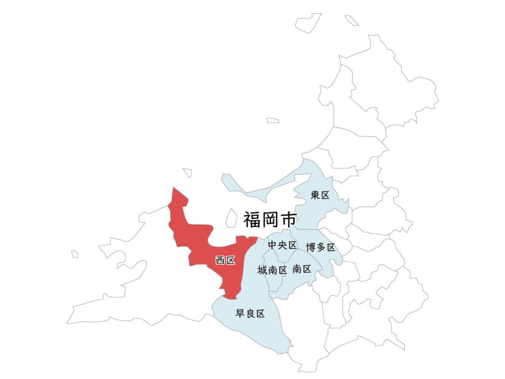 福岡市西区の地図